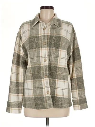 Pre-owned American Eagle Outfitters Long Sleeve Button Down Shirt In Gray