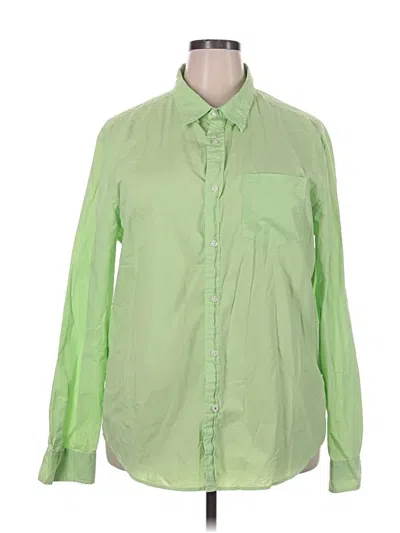 Pre-owned American Eagle Outfitters Long Sleeve Button Down Shirt In Green