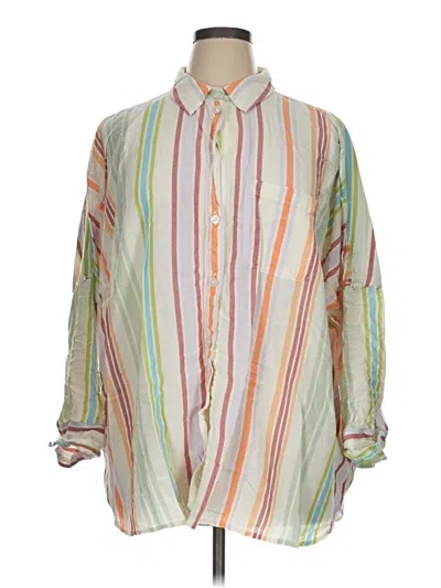 Pre-owned American Eagle Outfitters Long Sleeve Button Down Shirt In Green