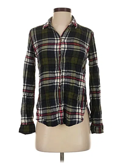 Pre-owned American Eagle Outfitters Long Sleeve Button Down Shirt In Green
