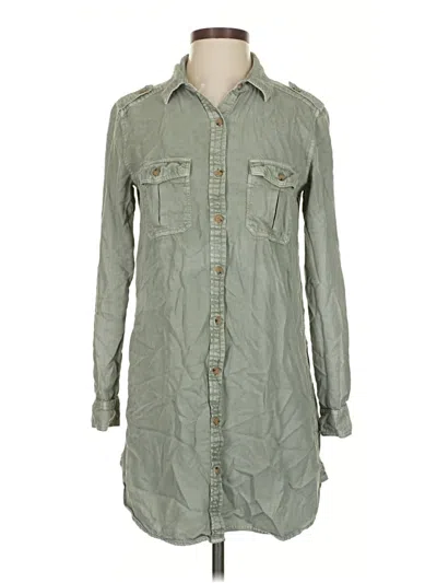 Pre-owned American Eagle Outfitters Long Sleeve Button Down Shirt In Green