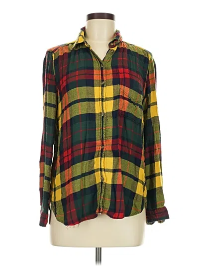 Pre-owned American Eagle Outfitters Long Sleeve Button Down Shirt In Green