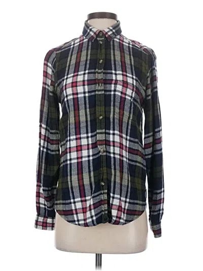 Pre-owned American Eagle Outfitters Long Sleeve Button Down Shirt In Green