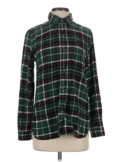 Pre-owned American Eagle Outfitters Long Sleeve Button Down Shirt In Green