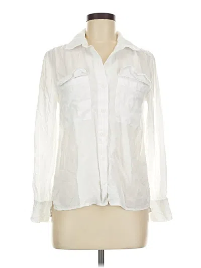 Pre-owned American Eagle Outfitters Long Sleeve Button Down Shirt In Ivory