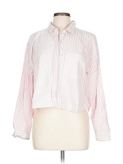 Pre-owned American Eagle Outfitters Long Sleeve Button Down Shirt In Pink