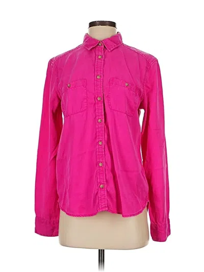 Pre-owned American Eagle Outfitters Long Sleeve Button Down Shirt In Pink