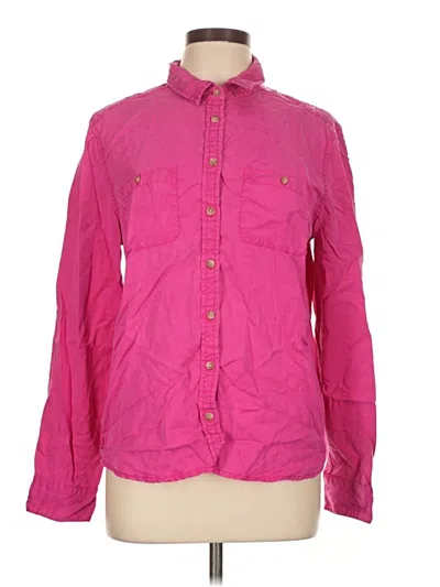 Pre-owned American Eagle Outfitters Long Sleeve Button Down Shirt In Pink