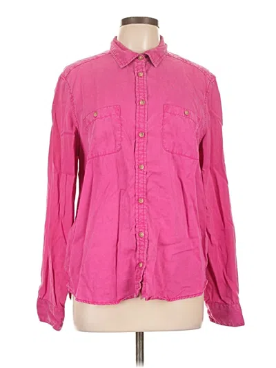 Pre-owned American Eagle Outfitters Long Sleeve Button Down Shirt In Pink