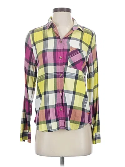 Pre-owned American Eagle Outfitters Long Sleeve Button Down Shirt In Purple