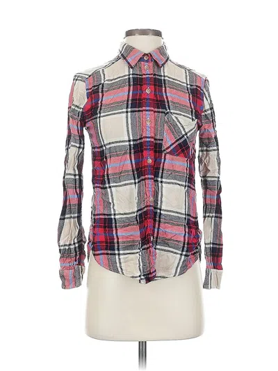 Pre-owned American Eagle Outfitters Long Sleeve Button Down Shirt In Red