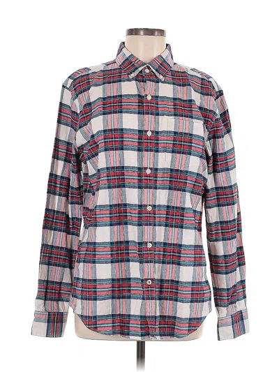Pre-owned American Eagle Outfitters Long Sleeve Button Down Shirt In Red