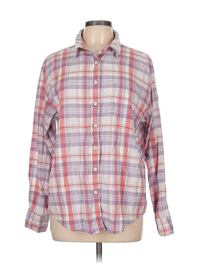 Pre-owned American Eagle Outfitters Long Sleeve Button Down Shirt In Red