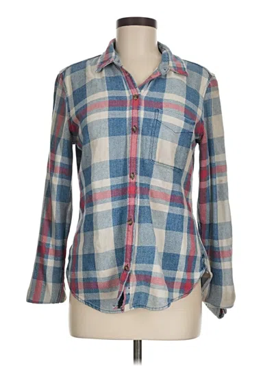 Pre-owned American Eagle Outfitters Long Sleeve Button Down Shirt In Red