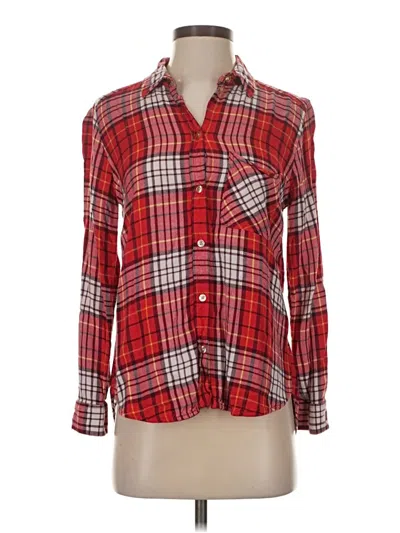 Pre-owned American Eagle Outfitters Long Sleeve Button Down Shirt In Red