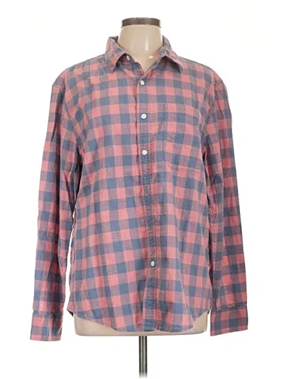 Pre-owned American Eagle Outfitters Long Sleeve Button Down Shirt In Red