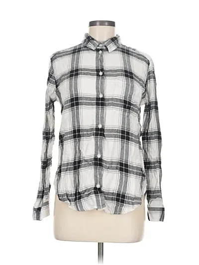 Pre-owned American Eagle Outfitters Long Sleeve Button Down Shirt In Silver