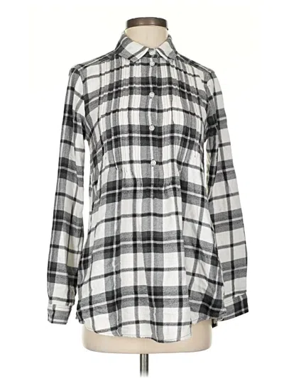 Pre-owned American Eagle Outfitters Long Sleeve Button Down Shirt In Silver