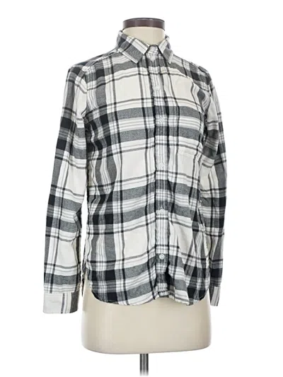 Pre-owned American Eagle Outfitters Long Sleeve Button Down Shirt In Silver