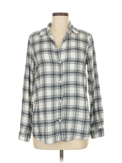 Pre-owned American Eagle Outfitters Long Sleeve Button Down Shirt In White