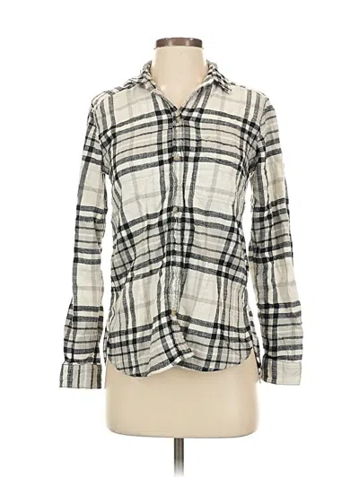 Pre-owned American Eagle Outfitters Long Sleeve Button Down Shirt In White