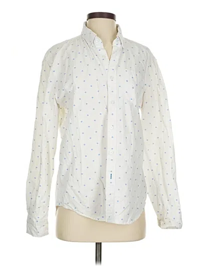 Pre-owned American Eagle Outfitters Long Sleeve Button Down Shirt In White