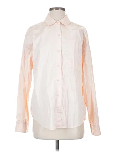 Pre-owned American Eagle Outfitters Long Sleeve Button Down Shirt In White