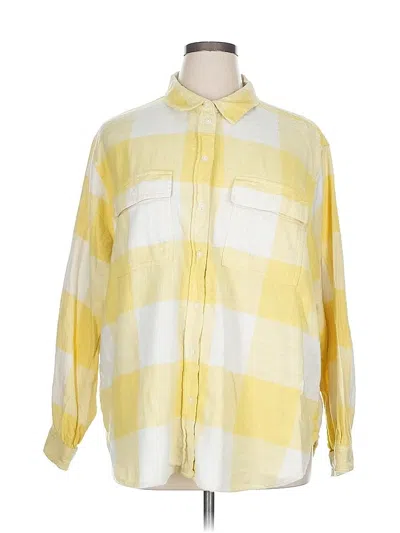 Pre-owned American Eagle Outfitters Long Sleeve Button Down Shirt In Yellow