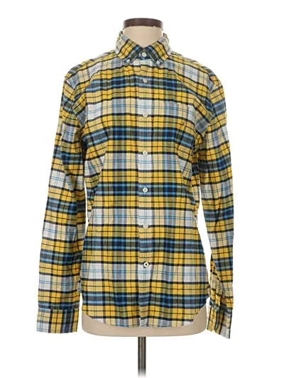 Pre-owned American Eagle Outfitters Long Sleeve Button Down Shirt In Yellow
