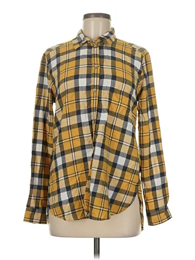 Pre-owned American Eagle Outfitters Long Sleeve Button Down Shirt In Yellow