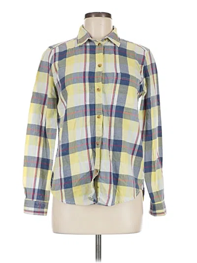 Pre-owned American Eagle Outfitters Long Sleeve Button Down Shirt In Yellow