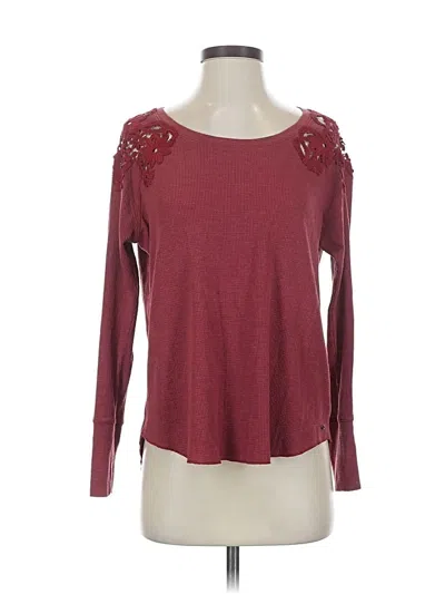 Pre-owned American Eagle Outfitters Long Sleeve T-shirt In Burgundy