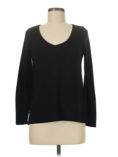 Pre-owned American Eagle Outfitters Long Sleeve Top Black V Neck Tops