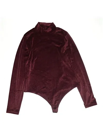 Pre-owned American Eagle Outfitters Long Sleeve Top Burgundy Turtleneck Tops