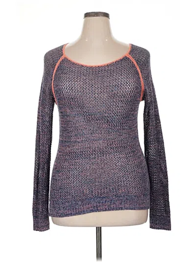 Pre-owned American Eagle Outfitters Long Sleeve Top Gray Boatneck Tops