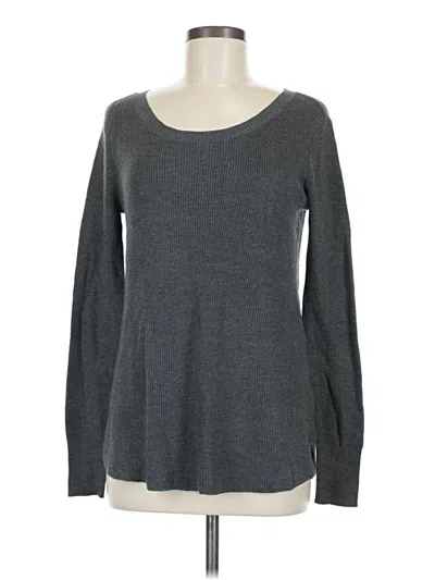 American Eagle Outfitters Long Sleeve Top Gray Scoop Neck Tops