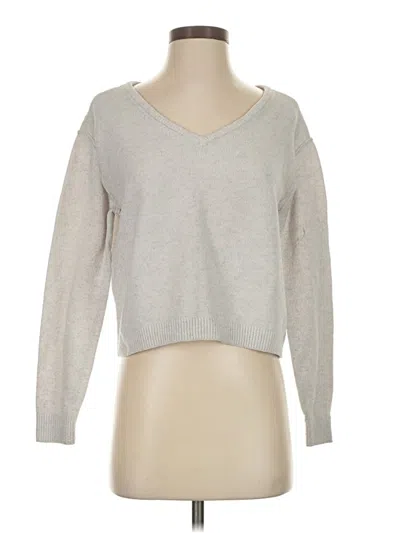 Pre-owned American Eagle Outfitters Long Sleeve Top Gray V Neck Tops