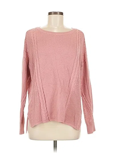 Pre-owned American Eagle Outfitters Long Sleeve Top Pink Boatneck Tops