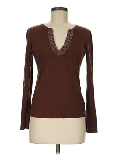 Pre-owned American Eagle Outfitters Long Sleeve T-shirt In Brown