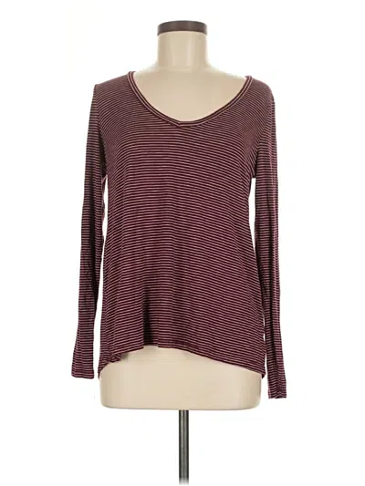 Pre-owned American Eagle Outfitters Long Sleeve T-shirt In Burgundy