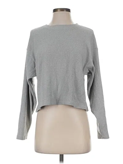 Pre-owned American Eagle Outfitters Long Sleeve T-shirt In Gray