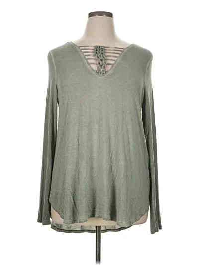 Pre-owned American Eagle Outfitters Long Sleeve T-shirt In Green