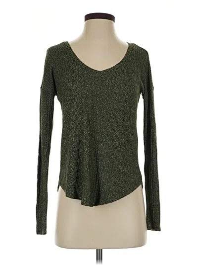 Pre-owned American Eagle Outfitters Long Sleeve T-shirt In Green