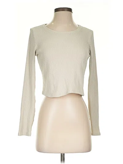 Pre-owned American Eagle Outfitters Long Sleeve T-shirt In Ivory
