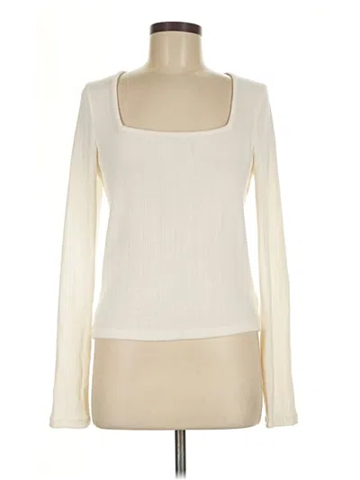 Pre-owned American Eagle Outfitters Long Sleeve T-shirt In Ivory