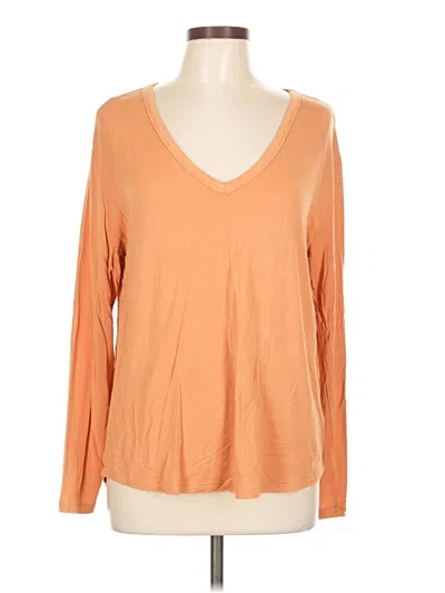 Pre-owned American Eagle Outfitters Long Sleeve T-shirt In Orange