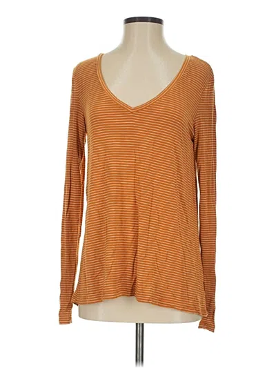 Pre-owned American Eagle Outfitters Long Sleeve T-shirt In Orange
