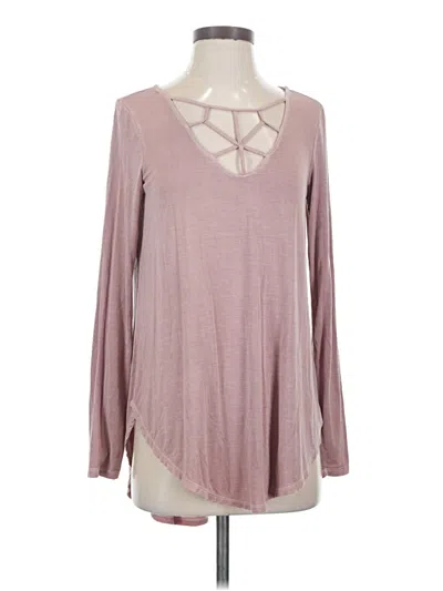 Pre-owned American Eagle Outfitters Long Sleeve T-shirt In Pink
