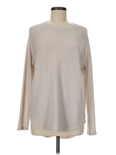 Pre-owned American Eagle Outfitters Long Sleeve T-shirt In Tan