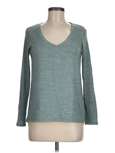 Pre-owned American Eagle Outfitters Long Sleeve T-shirt In Teal